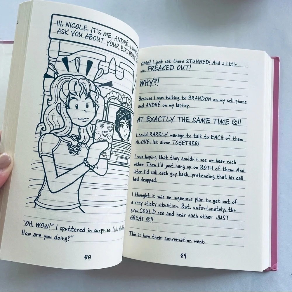 Lot of 4 Girls' Books: Dork Diaries by Rachel Renee Russell